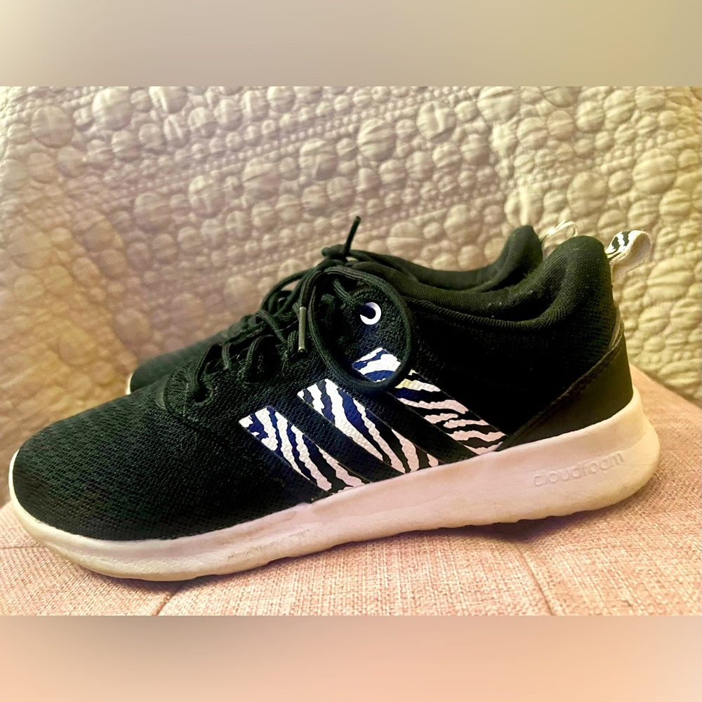 ADIDAS ZEBRA PRINT TENNIS SHOES